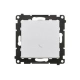 Two-way switch, 10AX, matt aluminum