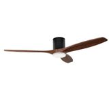 Fan Stem Evo ø1220mm Tube Black with Dark Wood Blades Madera Oscura LED 2875 SW 3000-4000-5000K ON-OFF