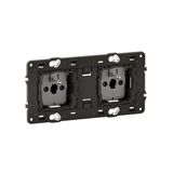 Double socket Céliane pre-wired 2×2P+E 16A 250V