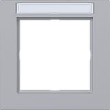 Single cover frame, text field, A.1, titanium