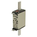Fuse-link, LV, 160 A, AC 500 V, NH01, gL/gG, IEC, dual indicator, insulated gripping lugs