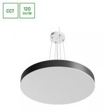 NYMPHEA OPTIMA BLACK 36W CCT 230V 120DEG IP44 FI400X50MM WHITE BLACK ROUND