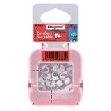 Multifix jumpers x 100 - flexible - for Ø5-7 mm cable - blister pack - gray