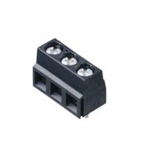 Printed circuit board terminals, 5.08 mm, Number of poles: 4, 90°, Solder pin length (l): 3.5 mm, tinned, black, Clamping yoke connection, Clamping range, max. : 1.5 mm², Box