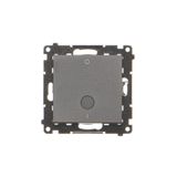 Double intermediate switch with indicator light, 10AX, black matt