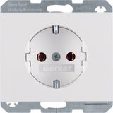 Socket outlet Berker K.1 SCHUKO 16A 250V with cover plate polar white