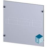 Masking frame 3VM12 (250 A), 3 or 4-pole, plug-in socket, drive: direct, front-mounted rotary operator,