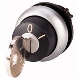 M22-WRS-MS8 Key-operated actuator, maintained, 2 positions, MS8, Key withdrawable: 0, I, Bezel: titanium