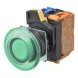 Pushbutton A22NL Ã˜22, bezel plastic, MUSHROOM, MOMENTARY, CAP COLOR Tr A2223191G