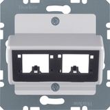 Central plate f. Reichle&De-Massari single modules, com-tech, al. matt