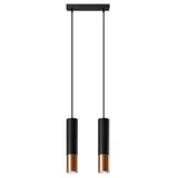 HANGING LAMP LOOPEZ 2 BLACK/COPPER GU10 2X40W IP20