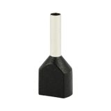 Double insulated sleeve terminal HI 2x0.75/8-black, black, Al/Cu