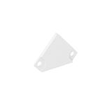 LINE20 CORNER ENDCAP-FLAT WHITE 2 PCS