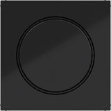 Rotary dimmer cover, A.x/C.x, night black glossy