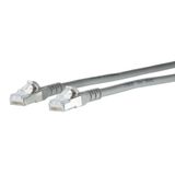 Cat.6A Shielded RJ45 Patch Cord, S/FTP, AWG26, 0.5 m, Grey