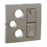 COV PLATE F/R-TV-SAT-2XRJ45 MULT SOCKET ALUM