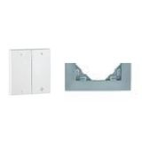 DOUBLE ROCKER F/ TWO-WAY SWITCH FAN ALUMINIUM