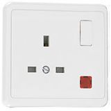 EARTH SOCK (BRITISH) W/SWITCH & PILOT LAMP CH