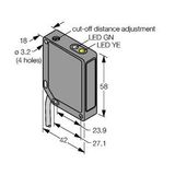 Photoelectric Sensor Diffuse Mode Sensor with Adjustable Background Suppression   QMT42VN6AFV400
