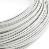 Extra Low Voltage power cable coated in silk effect fabric White RM01