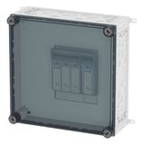 NH individual enclosure 1x XNH00, 3-pole+1-pole, incl. finger-protecti