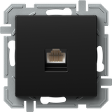 SOCKET CAT6S KS RJ45 8/8 SLIM BK XO 4417217