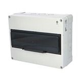 FLATBOX 5916 cabinet, 16TE, 270x340x138mm, transparent plastic door, IP65