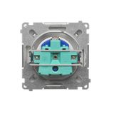 Double fiber optic sockets, Bronze matt, metalic