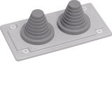 Cable insert,univers, plastic, with two glands for Cable D=23-55mm, CL
