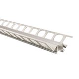 Aluminum profile for tiles and paving DR, 56x22mm, Whitey diffusion, 1m