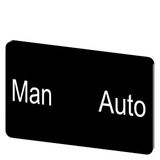 Labeling plate 17.5 x 27 mm, label black, labeling: MAN Auto