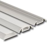 Attached aluminum profile PX, 30x7 mm, White diffuser, complete, 2 m