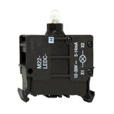White LED unit 18-30V AC/DC base mounting