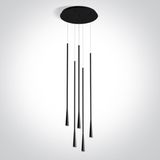 63076C/B/W BLACK 5x5W WW 230V