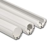 Hanging circular aluminum profile ZP, 23 mm, White diffuser, complete, 2 m