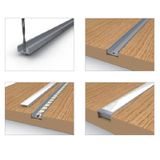 Attached aluminum profile PQ 17x8 mm White diffuser 1 m