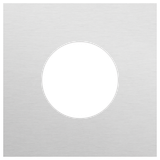 Onefold faceplate, for 1 socket outlet, Niko Rocker and Niko Toggle, alu grey brushed