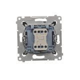 Double button for switches and push buttons, light gray matt