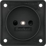 Plug w.out earth. cont. NL, cont. prot., screw term, Int. ins., black 