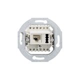 UAE-TAE-Steckdose, Sockel reinweiß (ähnlich RAL 9010), mit Metalltragring, mit Spreizkrallen