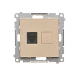 RJ12 single telephone socket, champagne matt