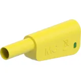 4 mm plug, solder connection, 2.5 mm², CAT II, CAT III, yellow/green, 66.2023-20