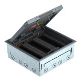 Service outlet-Set with mounting boxes Polyamide Iron grey RAL 7011