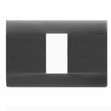 SANDED PLATE 1 GANG GREY NOIR