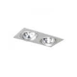 PASADENA G53 SQ II brushed aluminum 230V LED G53 2x15W