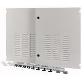 XTSZDSQV4-H700W1100 Section wide door, ventilated, right, HxW=700x1200mm, IP42, grey