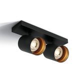 BLACK GU10 2x10W DARK LIGHT