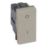Arteor 1 Way 20AX Double Pole Switch with Red LED Indicator 1 Module Square Champagne