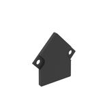 LINE20 CORNER ENDCAP-U BLACK 2 PCS