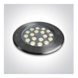 69076D/W SS316L IP67 INGROUND 18x1W WW 24V DC LOW DEPTH